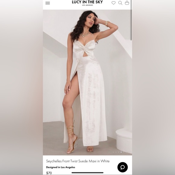 Lucy In The Sky Velvet Twist Front Maxi Prom Dress - Picture 1 of 8